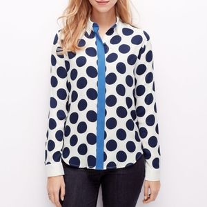 Ann Taylor Polka Dot Blouse